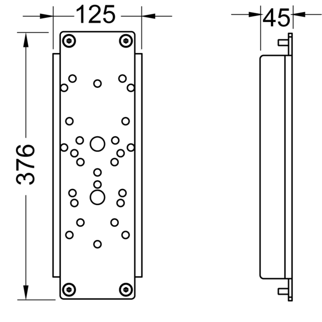 Панель для монтажа ручек с застенным модулем арт. 9.300.009, TECE арт. 9042016