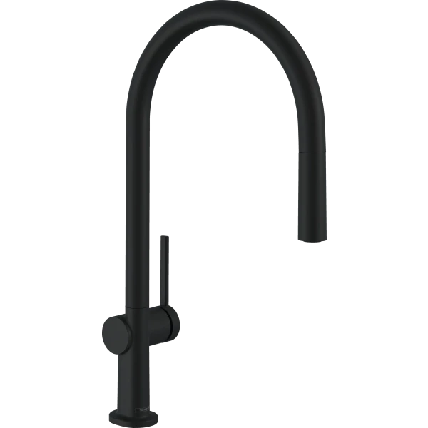 Смеситель для кухни, с вытяжным изливом, Hansgrohe Talis M54, черный арт. 72803670