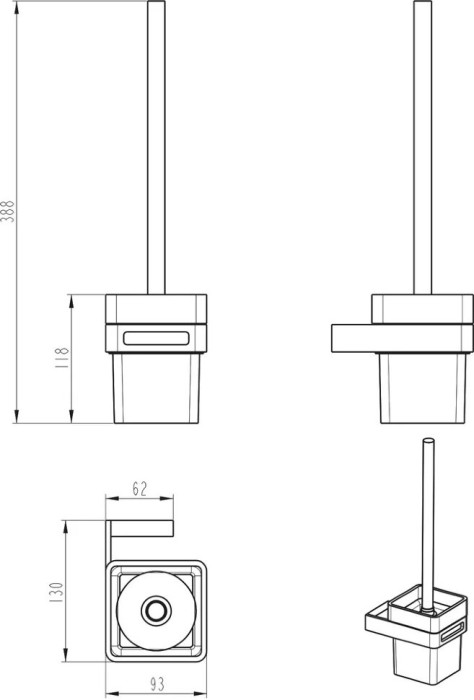 Ершик для унитаза, Q, Boheme 10954-G