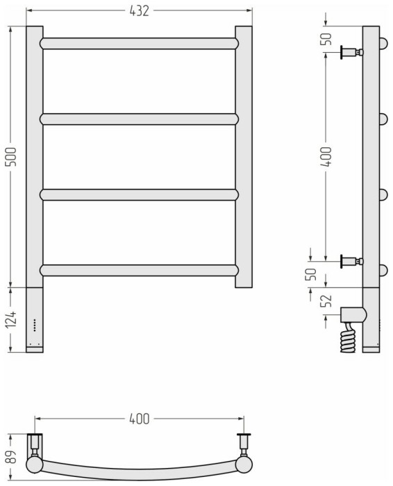 Сунержа Электрический полотенцесушитель 1200x600, Галант 3.0, 051-5800-5040 цвет: состаренная латунь