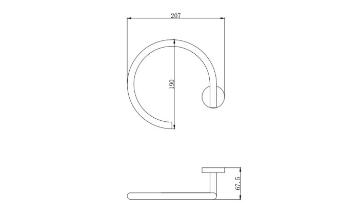 Полотенцедержатель кольцо, Aquatek Вега, хром арт. AQ4012CR