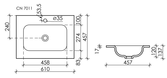 Накладная раковина Ceramicanova Element, белый арт. CN7011
