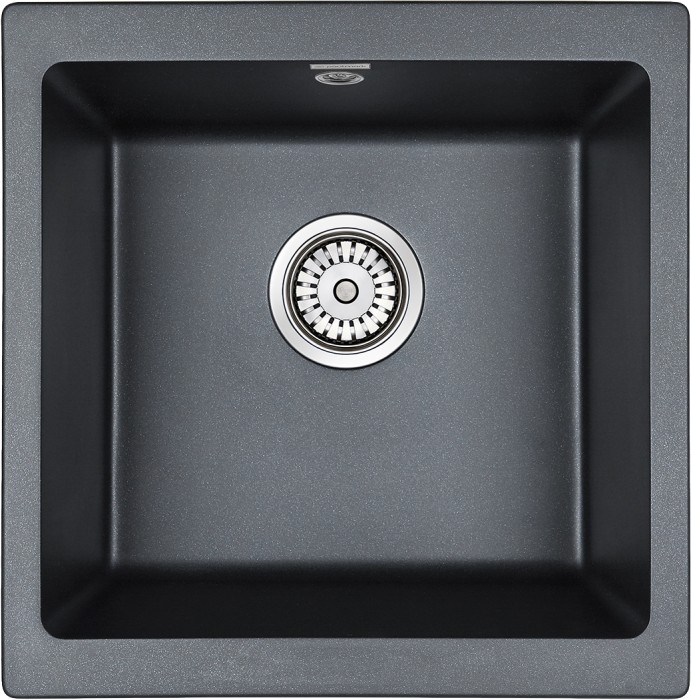 Мойка для кухни гранит 445х460 Paulmark GERA 50, черный металлик - PM104546-BLM