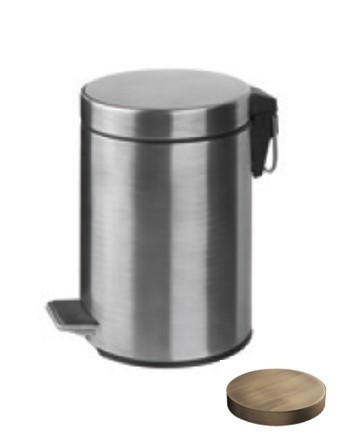 Мусорная корзина с педалью, 3 л., Giulini, бронза матовая арт. RGP0003BROP
