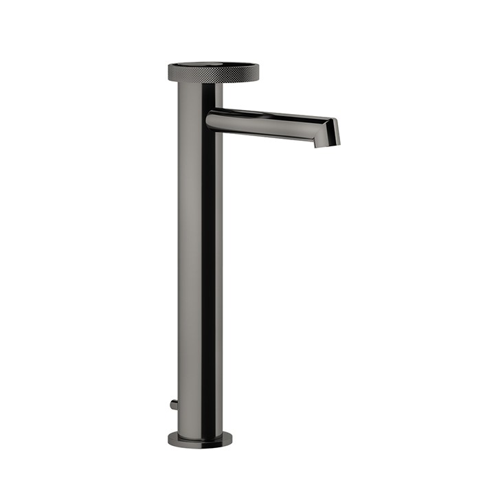 Смеситель для раковины, 1 отв., с донным клапаном, Gessi Anello, black metal brushed pvd арт. 63303#707
