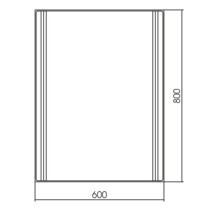 Зеркало 600х800 LED-подсветка, сенсорный выключатель с функцией диммера, Azario Aldo - LED-00002528