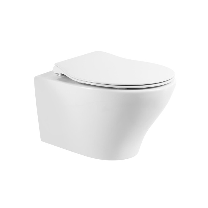 Чаша унитаза подвесного безободкового BelBagno, глянцевый белый, Acqua арт. BB340CHR