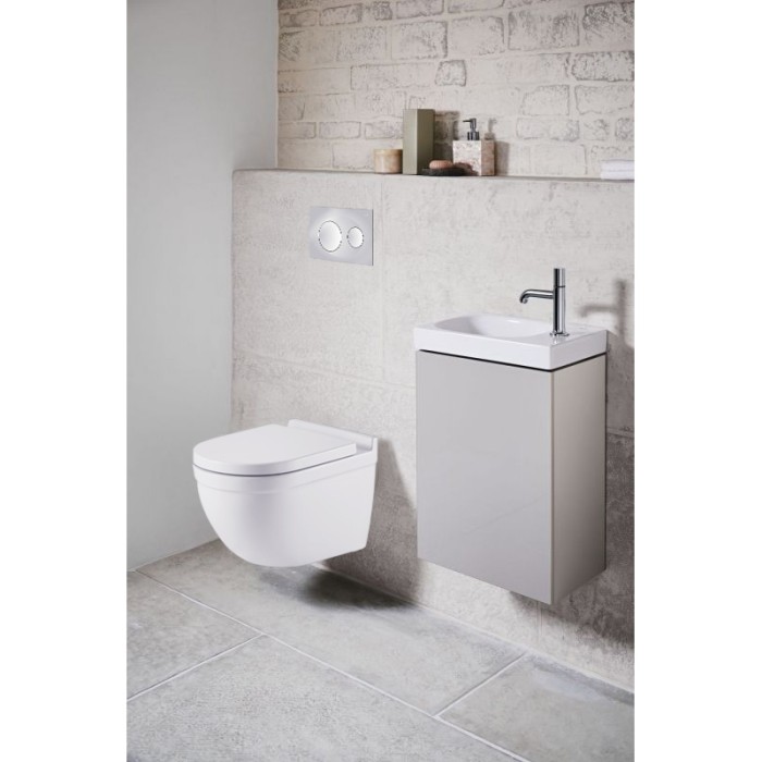 Готовый комплект инсталляция с панелью смыва + унитаз Fora с сиденьем микролифт+ клавиша 0010, хром матовый  Azario - AZ-8010-1000+AZ-8200-0010+AZ-0017 E-R