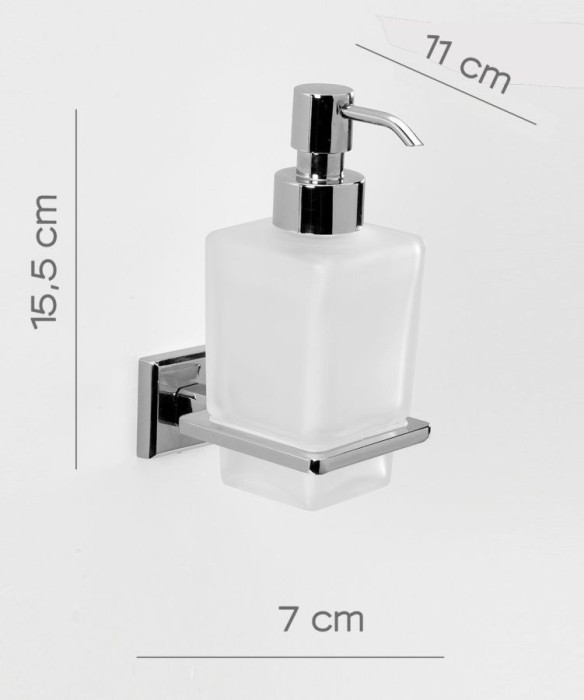 Настенный стеклянный дозатор c металлической помпой Colorado Gedy, 6981(13) цвет: хром