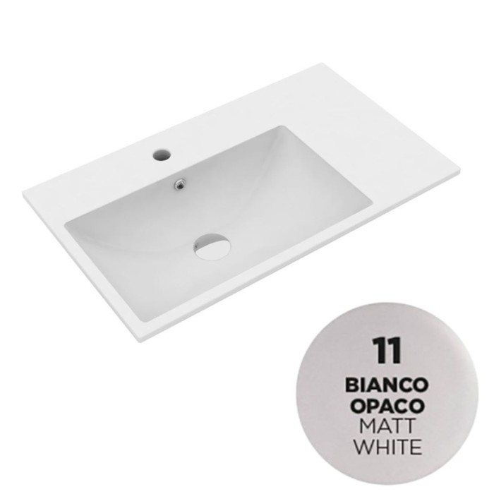 Раковина 90x45 см, с 1 отв. подвесная, встраиваемая, Olympia ceramica Tutto evo, белый матовый арт. TUE4890111