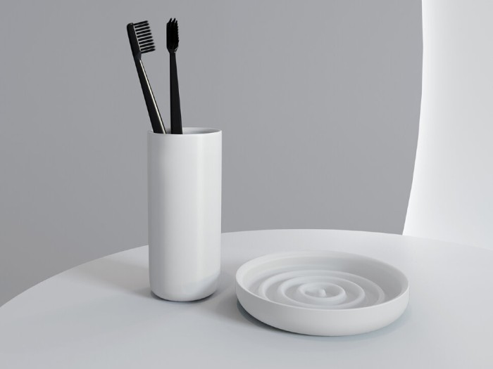 Стакан для зубных щеток, матовый, Salini арт. 1901201