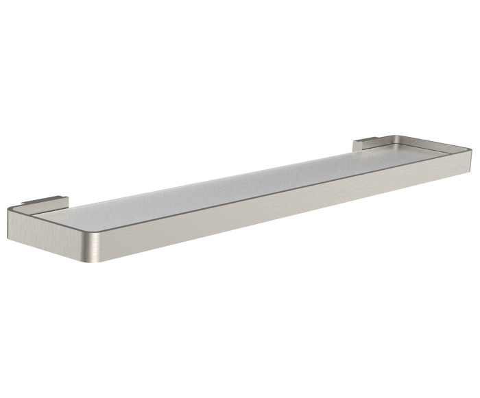 Стеклянная полка для ванной, Wonzon &amp; Woghand Lotte, WW-8327A-BN цвет: никель