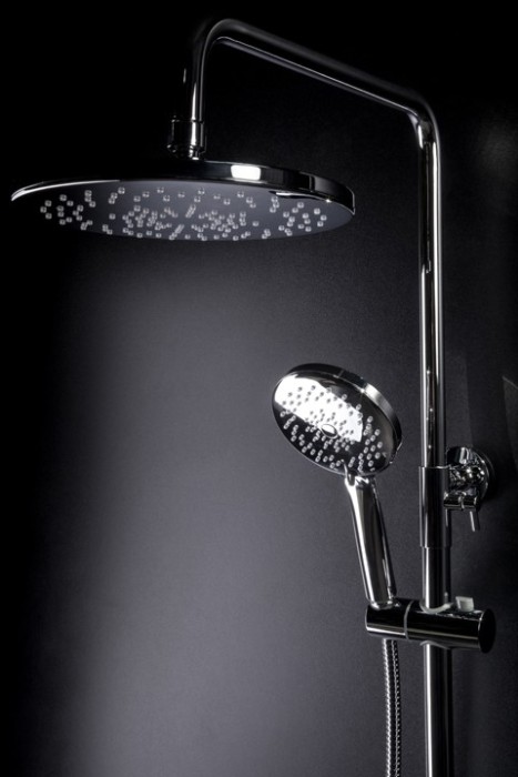 Стойка для душа со смесителем gunmetall, Boheme Spectre - 458-GM