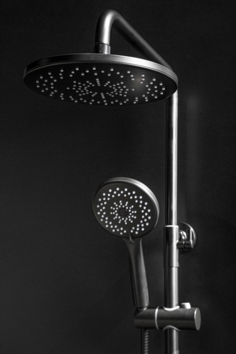 Стойка для душа со смесителем gunmetall, Boheme Spectre - 458-GM