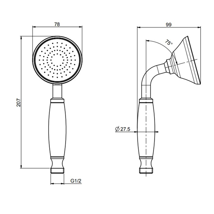 Fima Carlo Frattini Ручной душ, Doccette, F2059OR цвет: золото