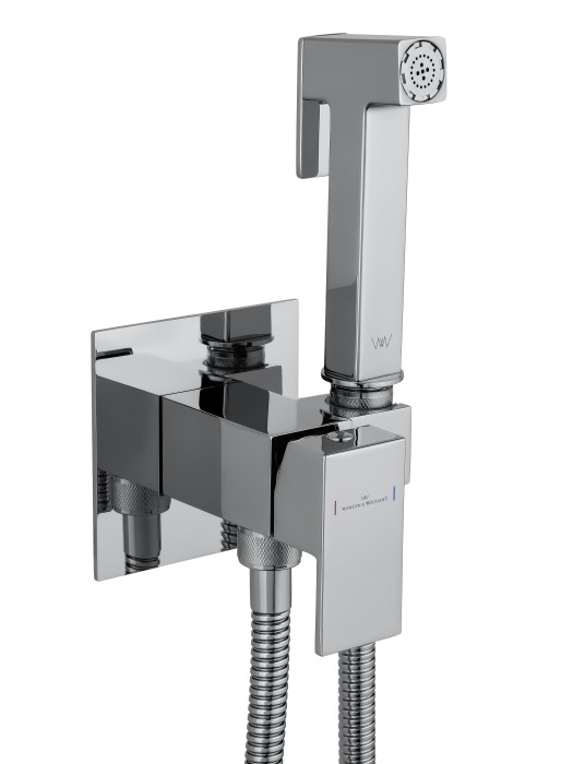 Смеситель с гигиеническим душем встраиваемый, Wonzon & Woghand, WW-88829903-CR цвет: хром