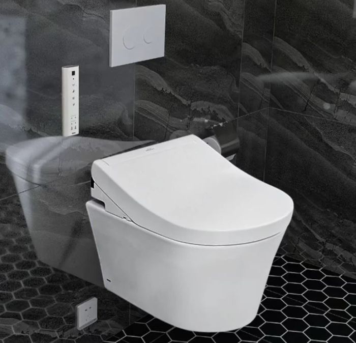 Унитаз подвесной TOTO GP CW553E безободковый, сиденье Washlet TCF34570 с пультом, скрытое подключение, цвет белый 