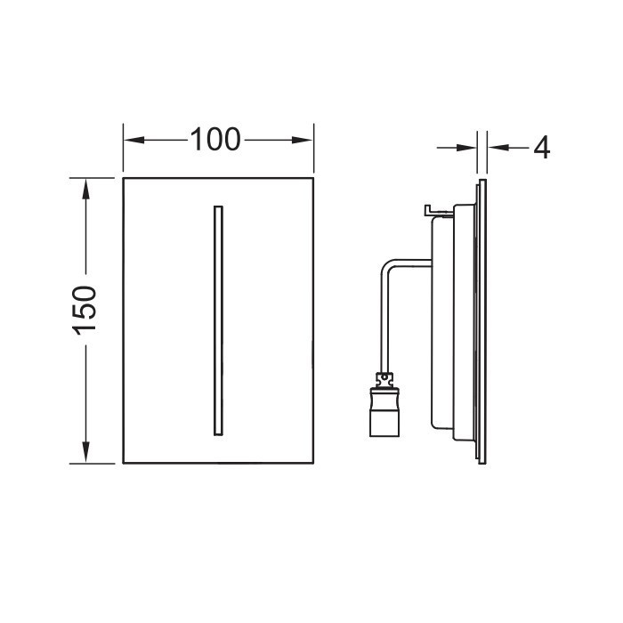 Лицевая панель, с покрытием против отпечатков пальцев, цвет: матовая нержавеющая сталь, filo urinal TECE арт. 9242068