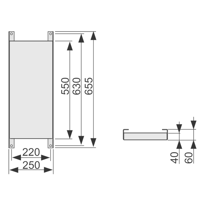 Панель для монтажа ручек, TECE арт. 9042003