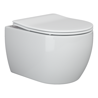 Подвесной унитаз с сиденьем Ceramicanova Play, белый арт. CN3001