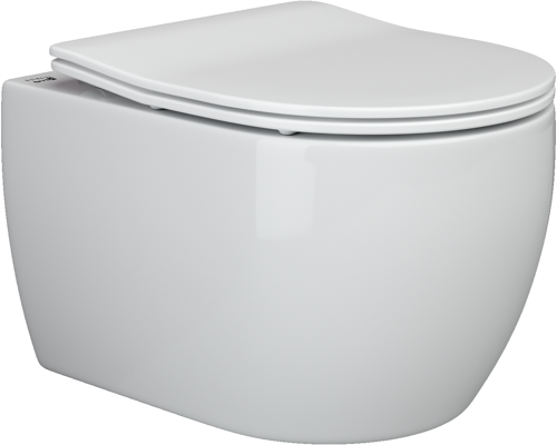 Подвесной унитаз с сиденьем Ceramicanova Play, белый арт. CN3001