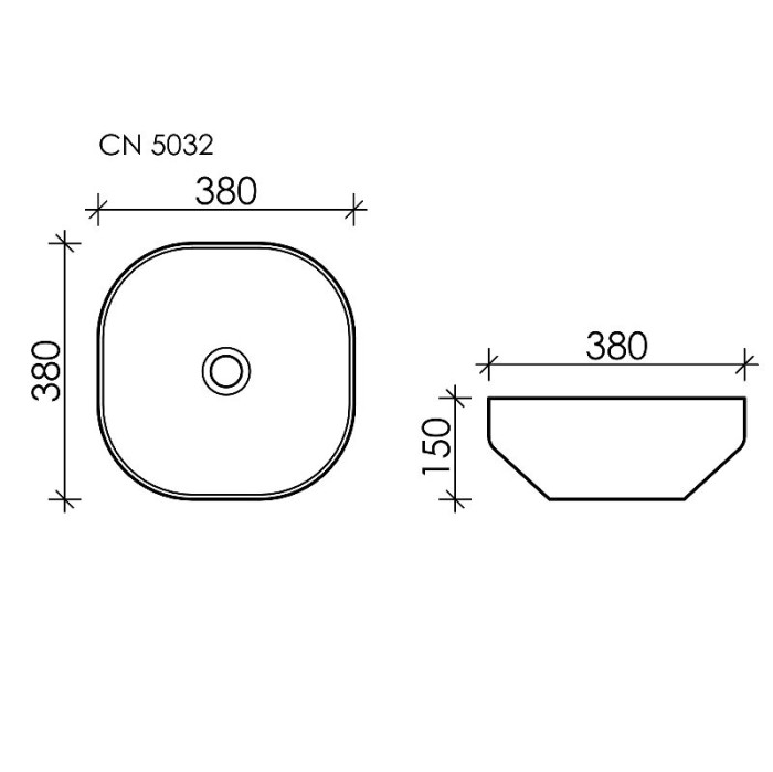 Накладная раковина Ceramicanova Element, белый арт. CN5032