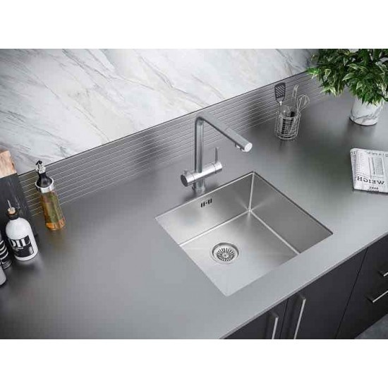 Мойка для кухни нержавеющая 480х440мм Paulmark MARX, брашированная нерж.сталь - PM214844-BS