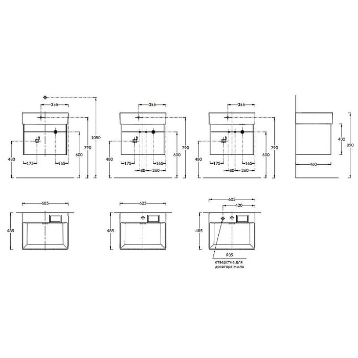 Тумба под раковину 60см подвесная, Kerama Marazzi, белый - LO.60.2\WHT