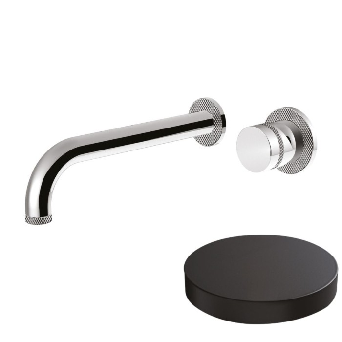 Смеситель встраиваемый для раковины, однорычажный, без донного клапана, Giulini My ring deluxe, черный матовый арт. MR0026DLNO