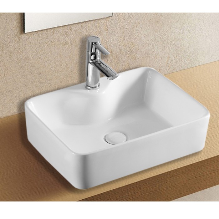 Раковина 49х38х13, накладная, белая, Azario - AZ-4569A