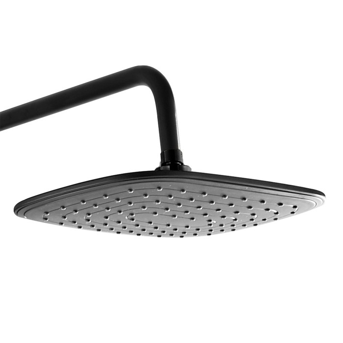 Душевая система с поворотным изливом, керамический картридж, черный, Azario Galaxy арт. AZ-801-2B