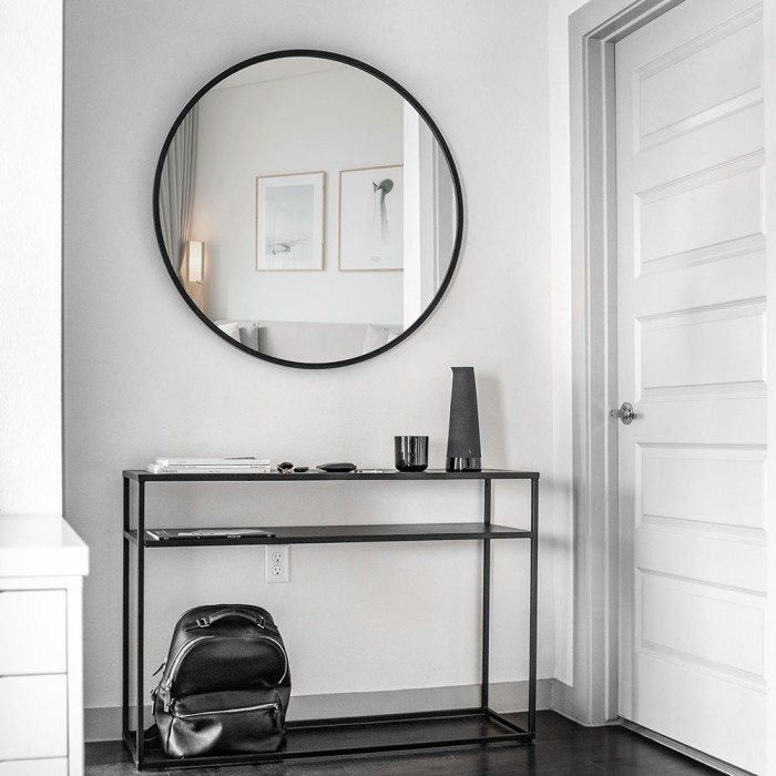 Зеркало D770 без подсветки, черное, Azario Ренуар - ФР-00002443