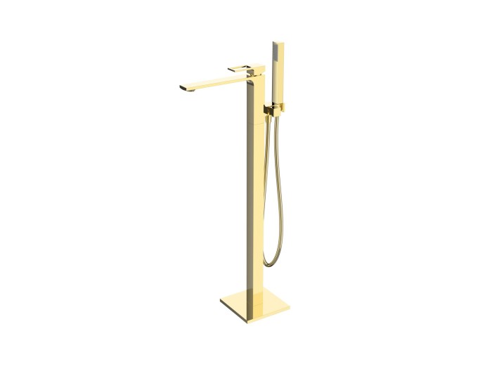 Напольный смеситель BelBagno, глянцевый золото, LUCE, однорычажный арт. LUC-FMT-ORO