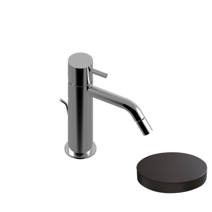 Смеситель для биде, высокий излив, донный клапан, Giulini My future, цвет-черный матовый арт. 5907ANO