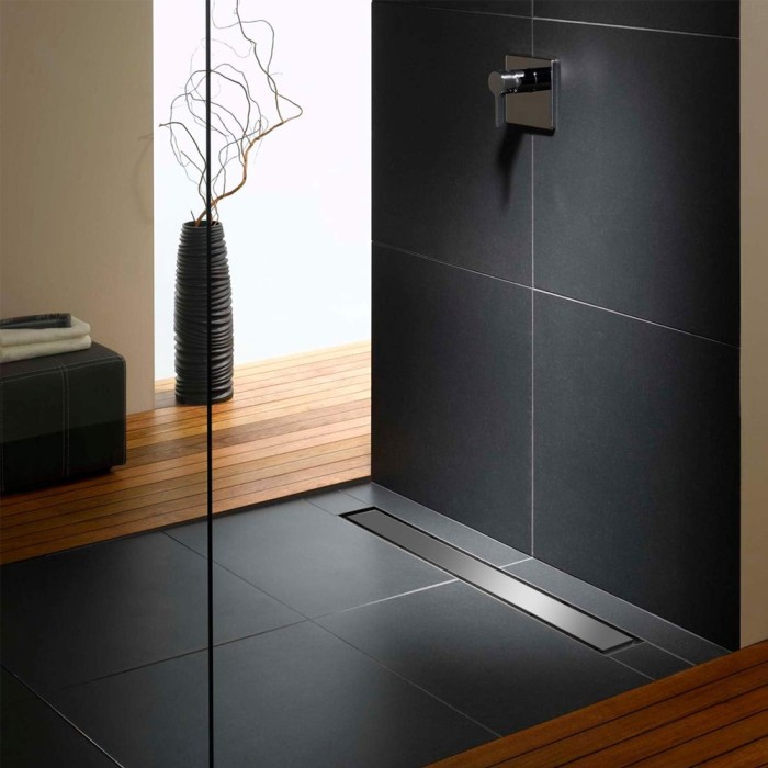 Душевой лоток D40 650 мм, боковой слив, пластиковый, решетка из нержавеющей стали, Fit and Go Azario - AZ-CH 650 K