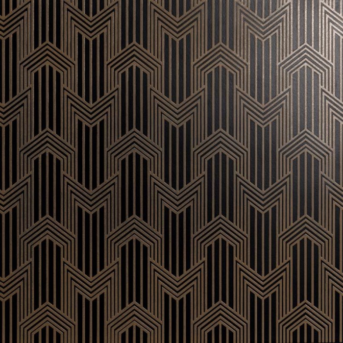 Плитка decoro “geometria” in ottone su nero matt 60x60 PETRACER'S Swing арт. S GEOMETRIA 22-20
