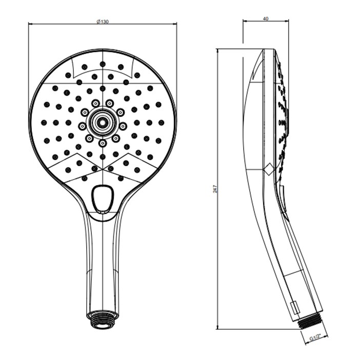 Ручной душ, 3 режима, Gessi Origini, brushed brass pvd арт. 47351#727