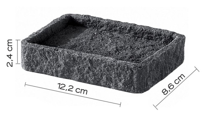 Настольная мыльница Aries Gedy, AR11(85) цвет: серый