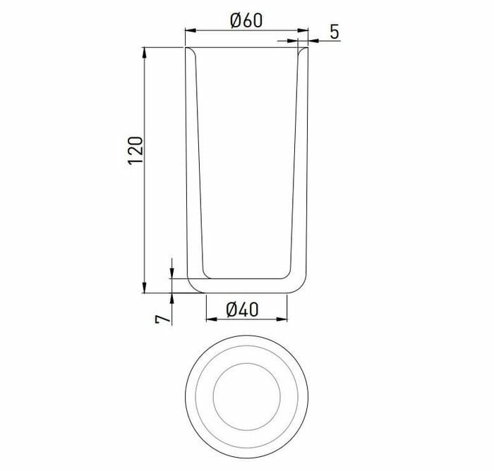 Стакан для зубных щеток, матовый, Salini арт. 1901201RF