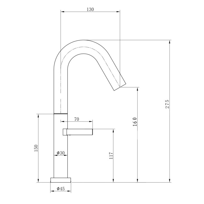 Смеситель для раковины высокий, Wonzon & Woghand, WW-6068-BS цвет: никель