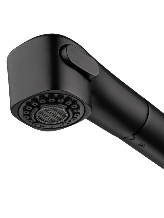 Смеситель для кухни с выдвижным изливом, Wonzon & Woghand, WW-88439008A-MB цвет: черный