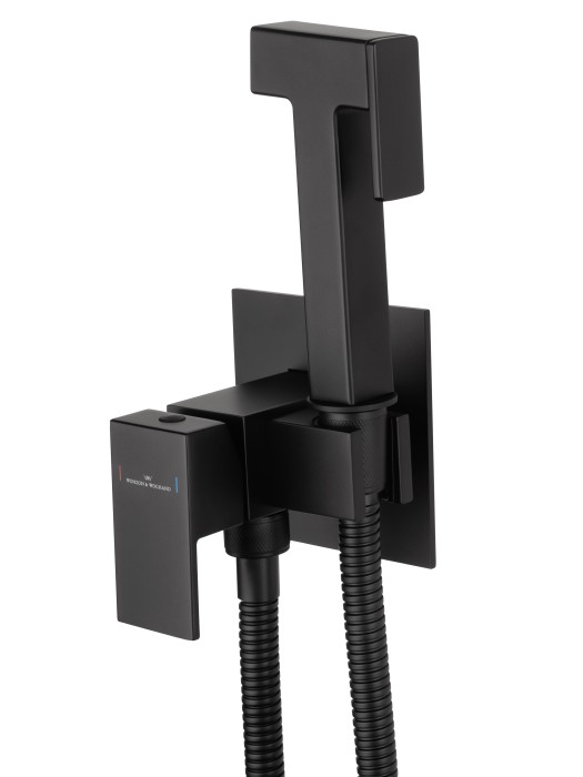 Смеситель с гигиеническим душем встраиваемый, Wonzon & Woghand, WW-88829903-MB цвет: черный