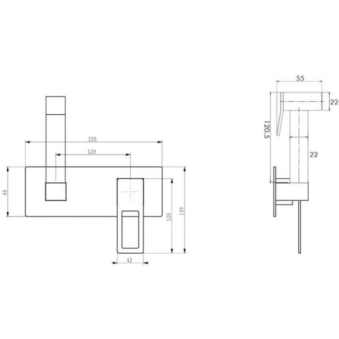 Гигеническая лейка со смесителем GoldRed Q Boheme 147-GR