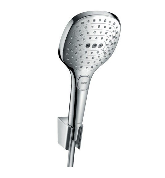 Душевой набор с держателем и шлангом 125см Raindance Select E Hansgrohe, хром арт. 26700000