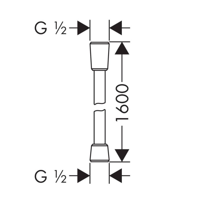 Душевой шланг 160см с защитой от перекручивания Comfortflex Hansgrohe, хром арт. 28168000