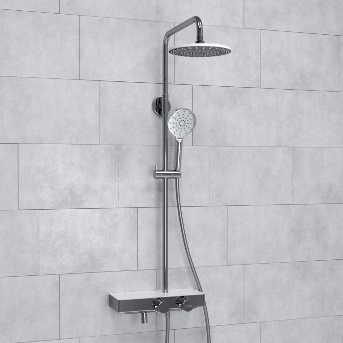 Душевая система с термостатическим смесителем WasserKRAFT арт. A113.067.127.CH Thermo