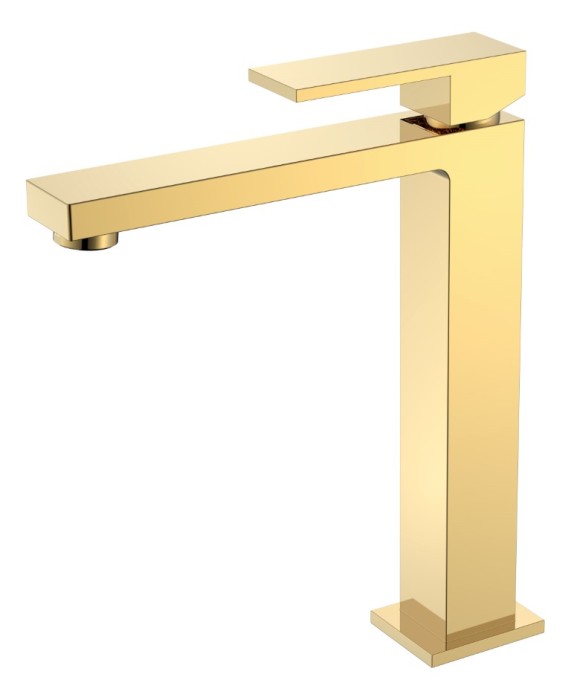 Смеситель для раковины, Shinny Gold, Qubic Boheme 472-G