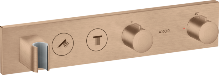 Термостат для душа ShowerSolutions Axor, шлифованное красное золото арт. 18355310