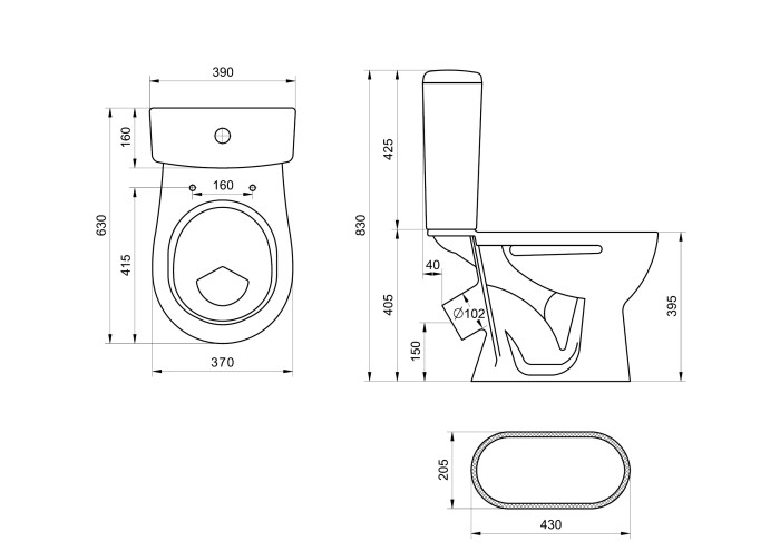 Унитаз-компакт Santeri Орион белый арт. 1.P400.8.S00.00B.F