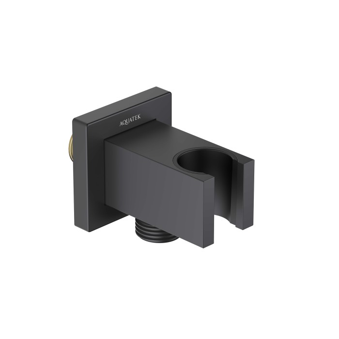 Шланговое подсоединение с держателем, Aquatek, черный арт. AQ2463MB